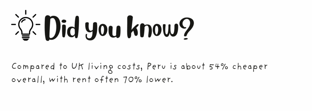 Cost of Living in Peru