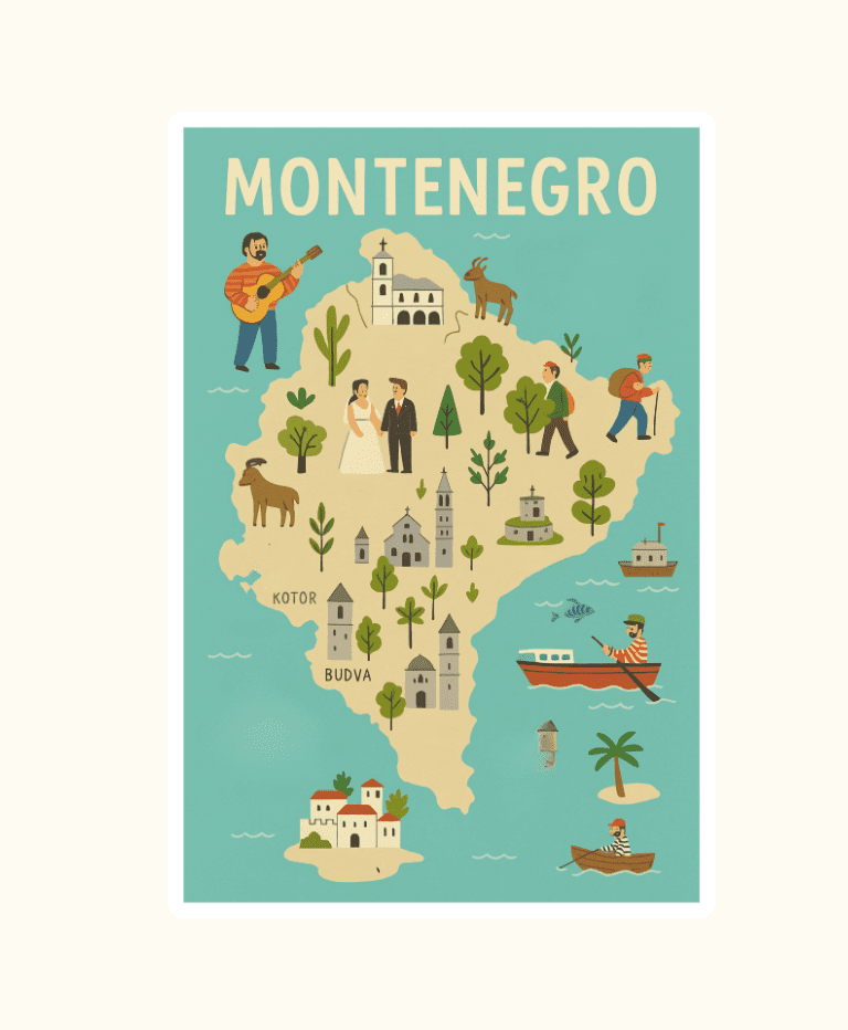 Montengro map