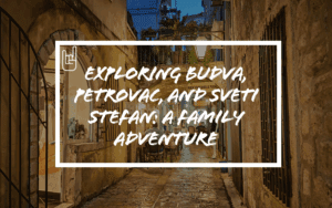 Narrow stone alley with golden light — Montenegro coastal towns to explore as a family