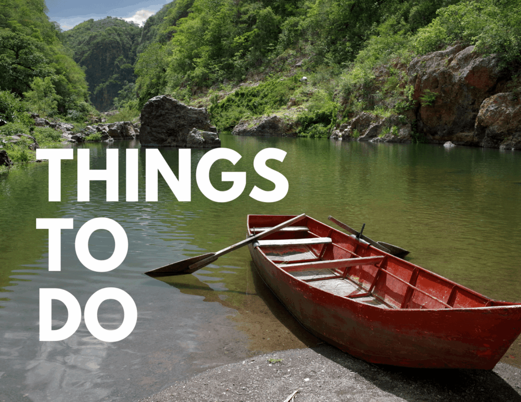 Wooden canoe on a calm river in Nicaragua’s countryside