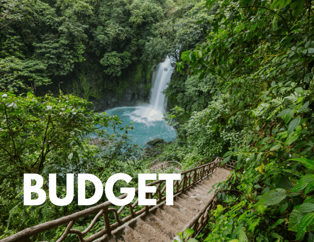 Scenic waterfall trail symbolizing budget travel in Nicaragua