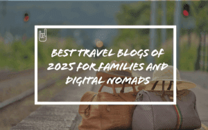 Travel bags and hats on a train platform – symbolizing family and nomadic travel