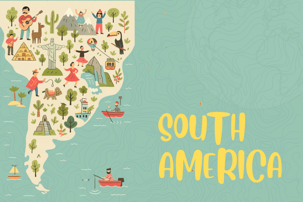 Map of south america