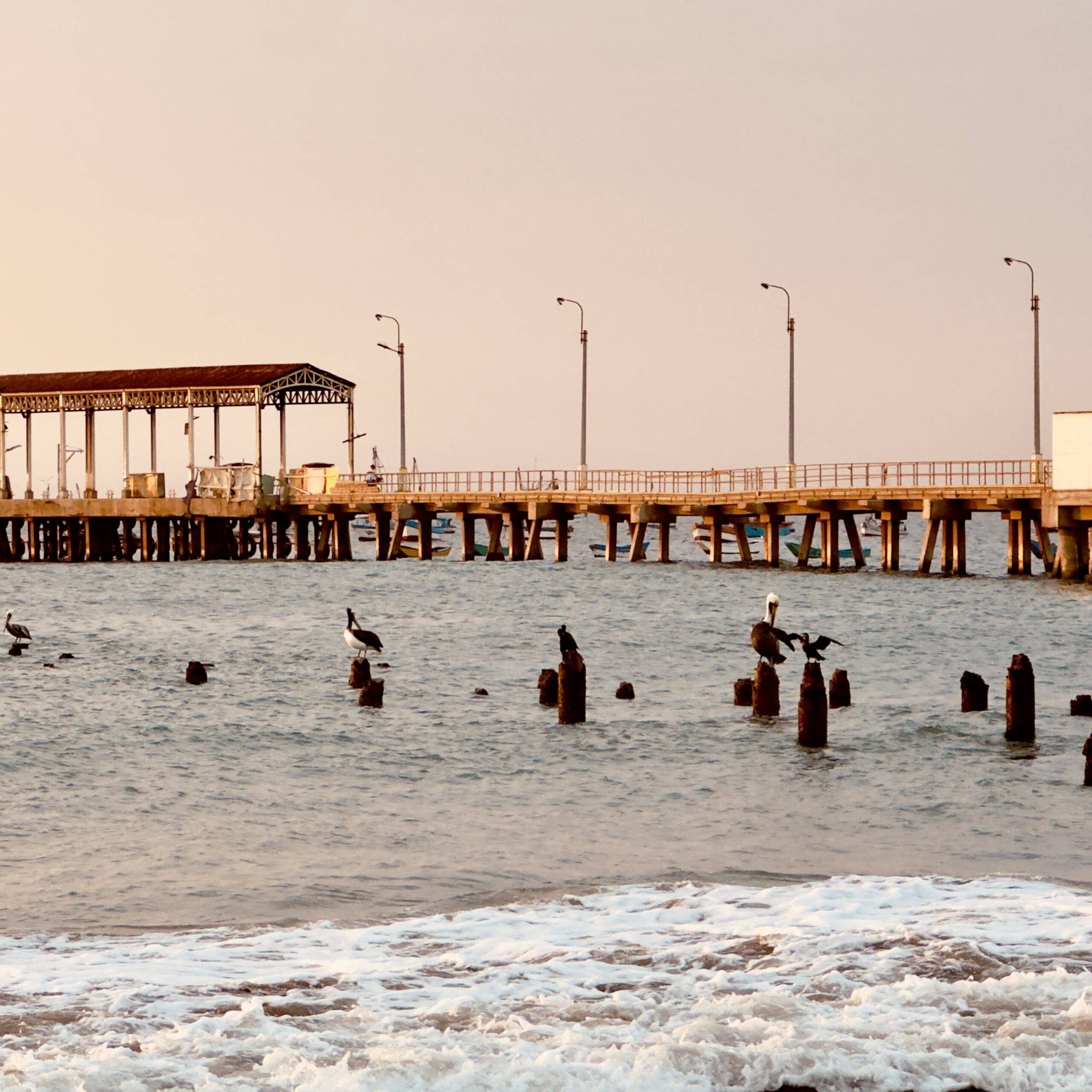 Walking the pier in Lobitos