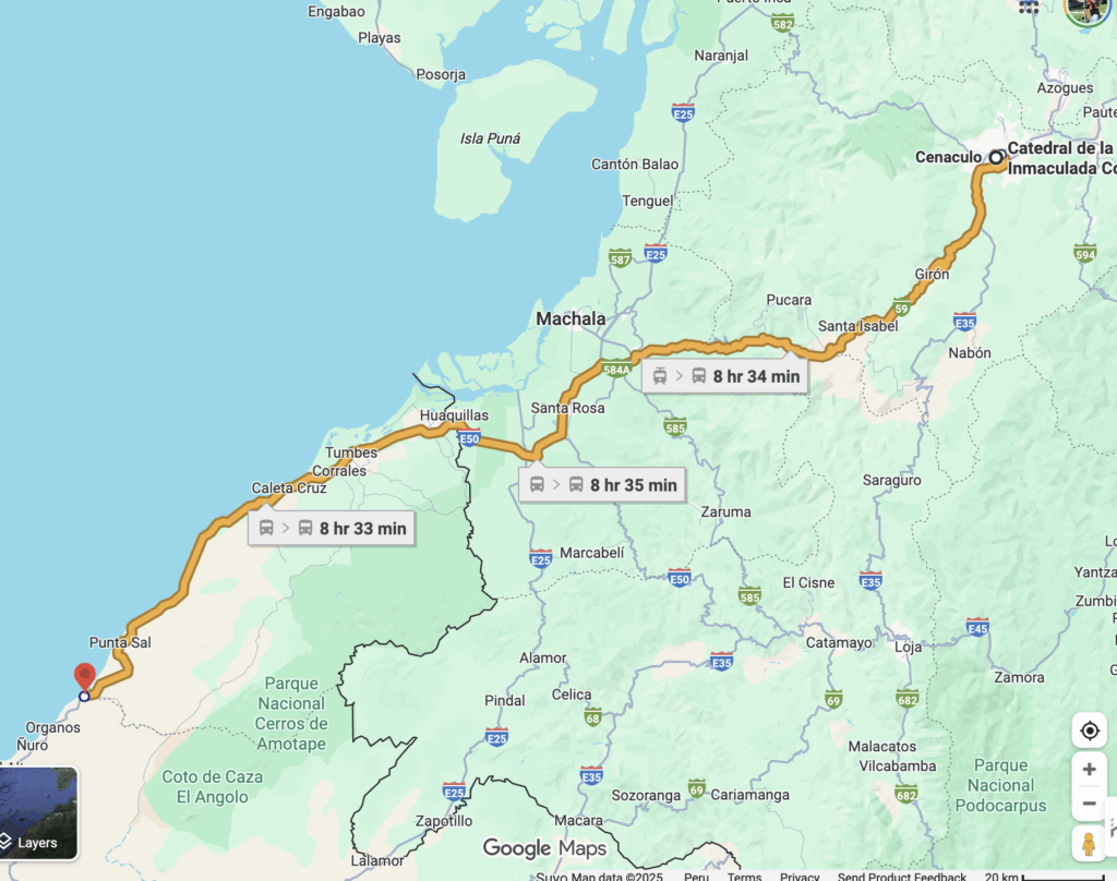 Cuenca to Mancora