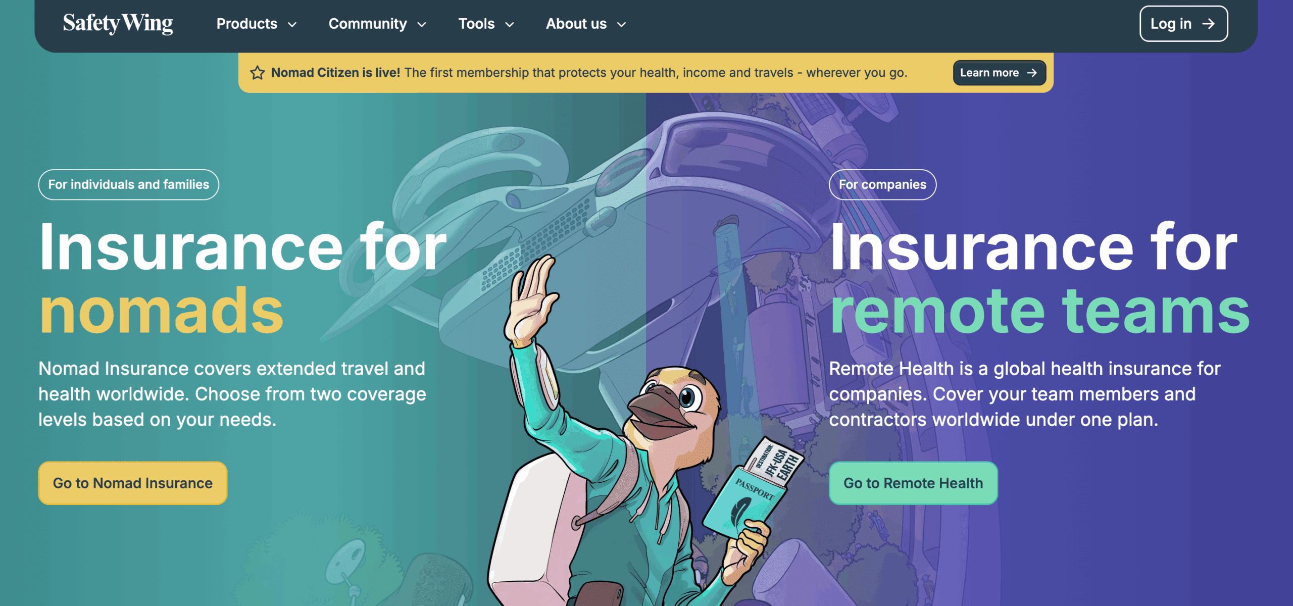 Sign up for safetywing