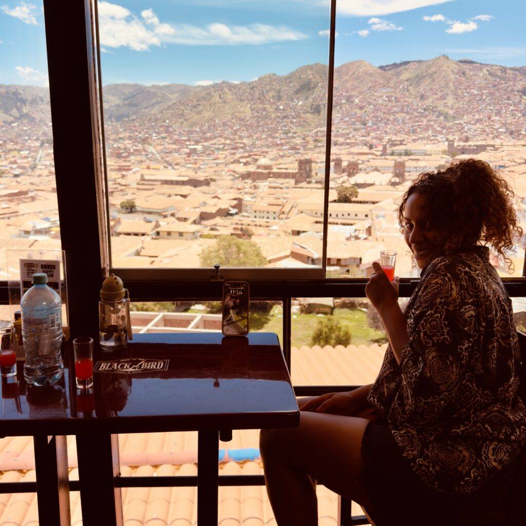 Viewpoint cafe in cusco