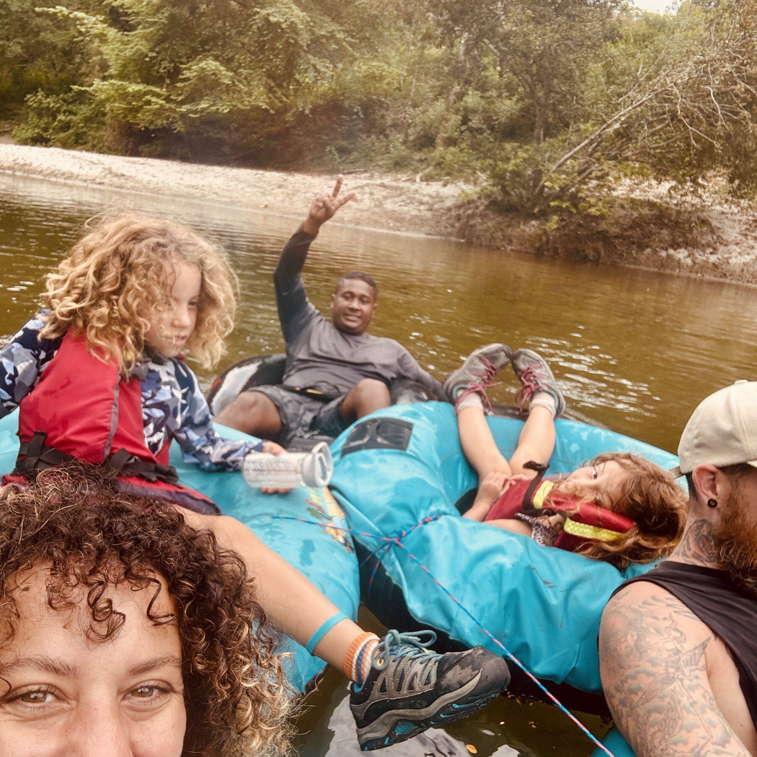Tubing in palomino